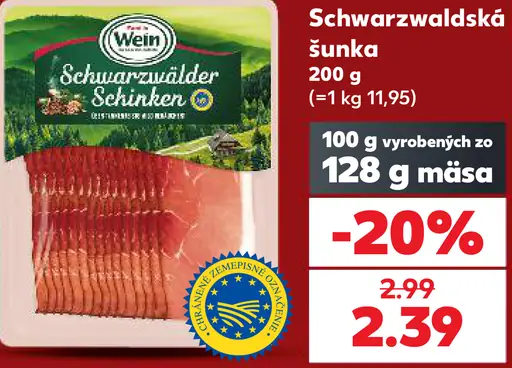 Wein Schwarzwaldská šunka