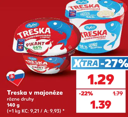Treska v majonéze rôzne druhy