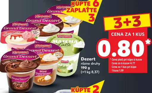 Ehrmann Grand Dessert rôzne druhy