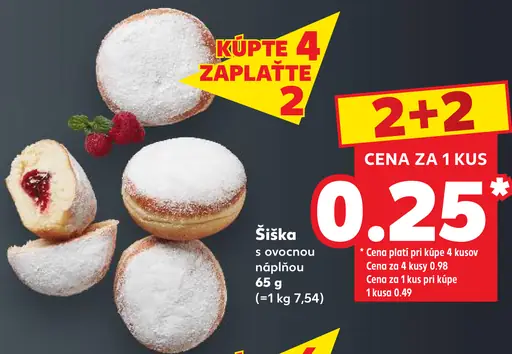 Šiška s ovocnou náplňou