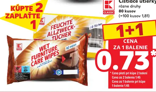 K-Classic čistiace utierky rôzne druhy