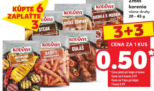 Kotányi zmes korenia rôzne druhy