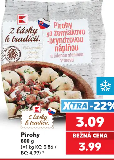 K-Classic Pirohy so zemiakovo-bryndzovou náplňou