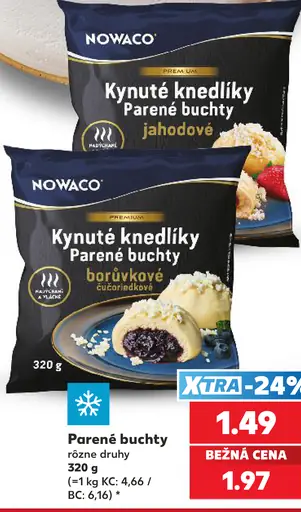 Nowaco parené buchty jahodové