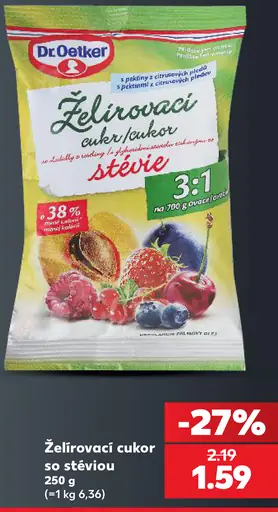 Dr. Oetker želírovací cukor 3 : 1 so stéviou