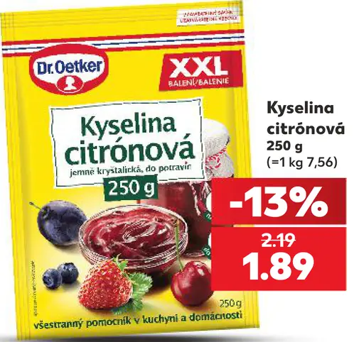 Dr. Oetker Kyselina citrónová