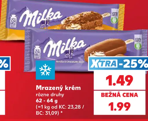 Milka mrazený krém