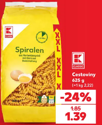 K-Classic Cestoviny Spiralen