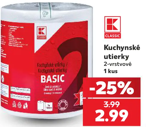 K-Classic kuchynské utierky 2-vrstvové