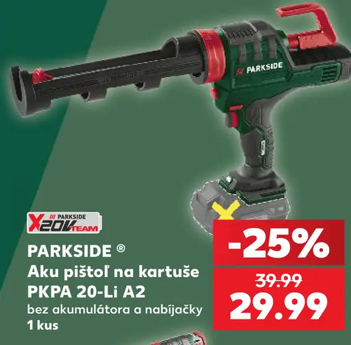 PARKSIDE Aku pištoľ na kartuše PKPAP 20-Li A1