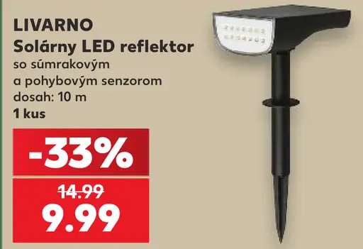 Livarno solárny LED reflektor s pohybovým senzorom