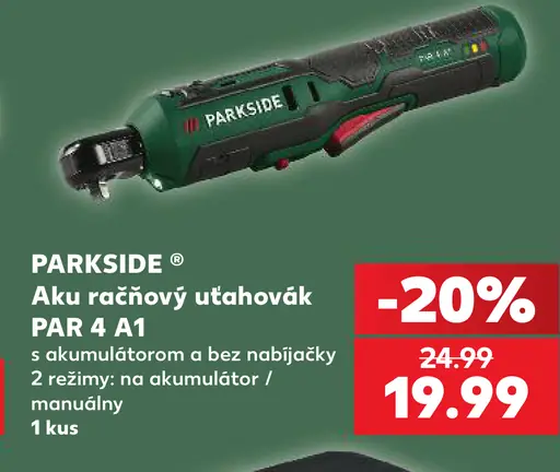 Parkside aku rázový uťahovák PAR A1