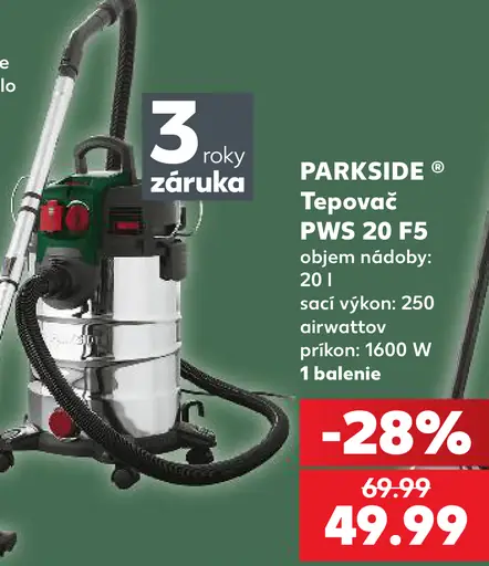 Parkside Tepovač PWS 20 E4 súprava