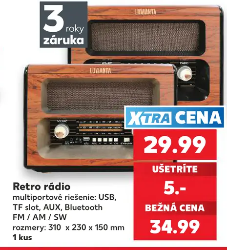 Retro rádio multiprístrojové riešenie USB TF slot AUX Bluetooth FM AM SW