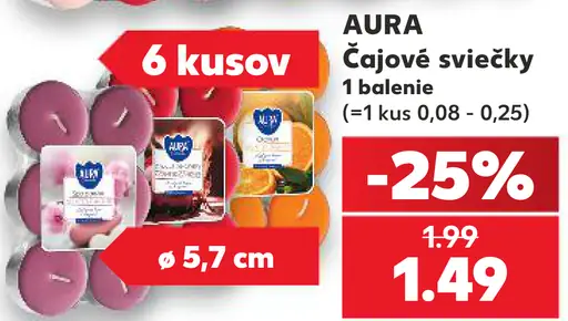 Aura čajové sviečky