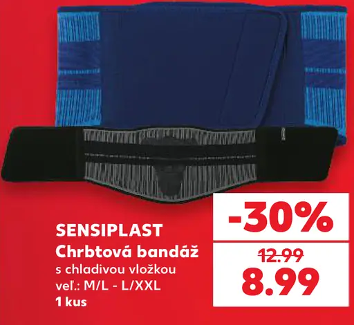 SENSIPLAST Chrbtová bandáž s chladivou vložkou