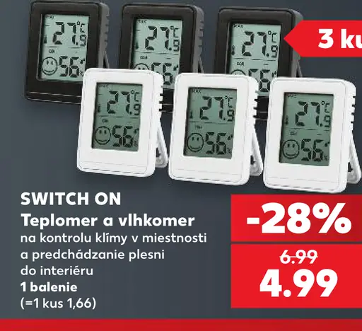 SWITCH ON Teplomer a vlhkomer do interiéru