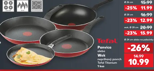 Tefal Panvica alebo Wok Titanium