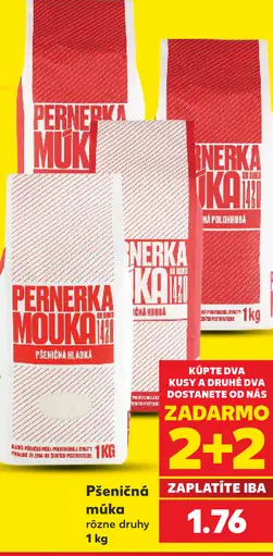 Múka pšeničná hladká rôzne druhy