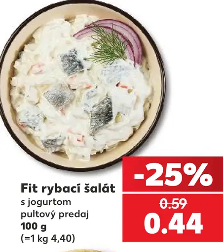 Fit rybací šalát s jogurtom