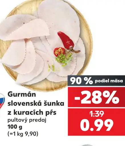 Gurmán slovenská šunka z kuracích pŕs