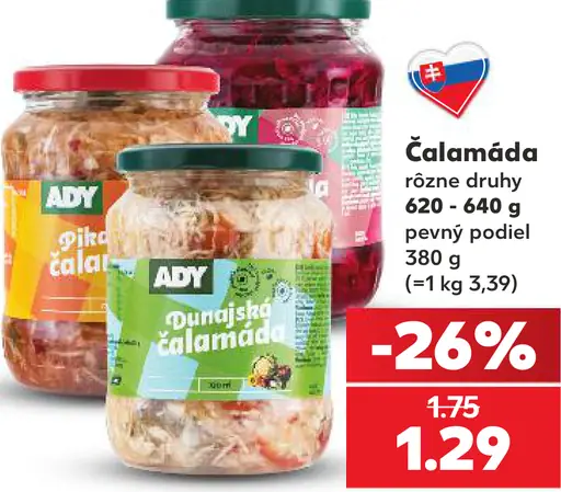 Ady Čalamáda rôzne druhy