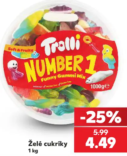 Trolli Number 1 Želé cukríky
