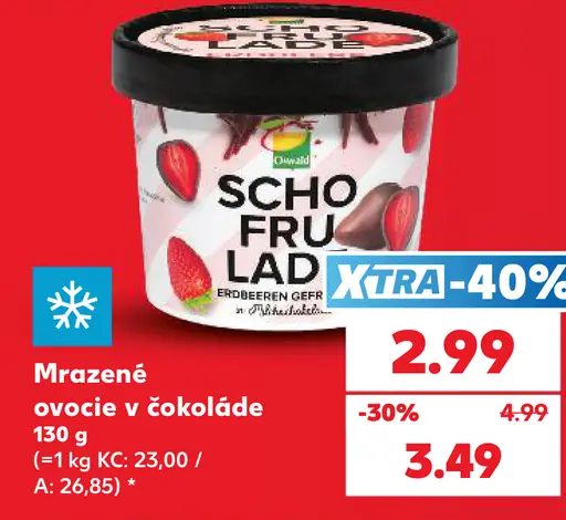 Mrazené ovocie v čokoláde
