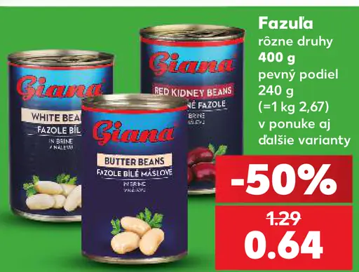 Fazuľa Butter beans v slanom náleve