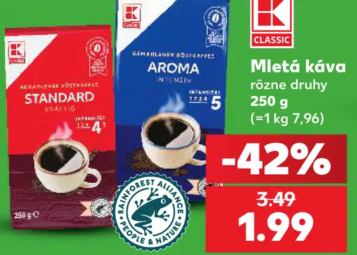 Mletá káva Standard