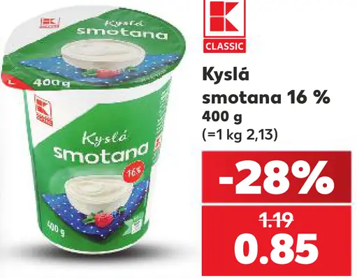 Kyslá smotana 16 %