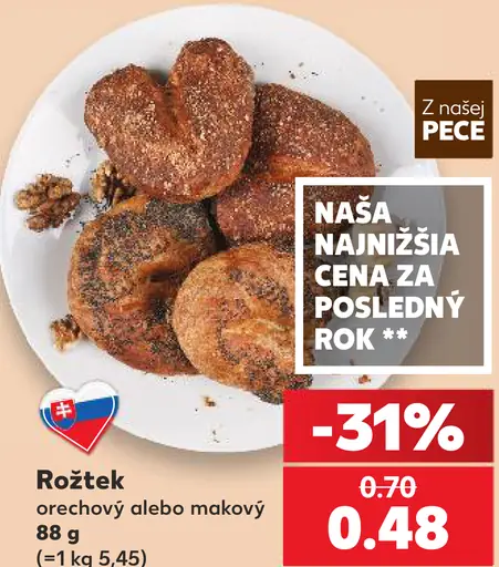 Rožtek orechový alebo makový