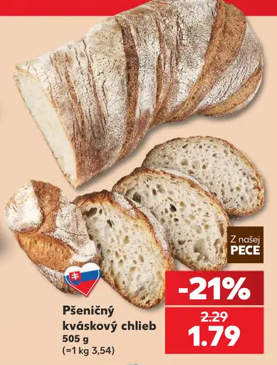 Pšeničný chlieb s kváskom