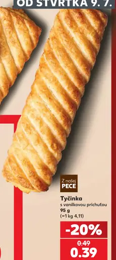 Tyčinka s vanilkovou príchuťou