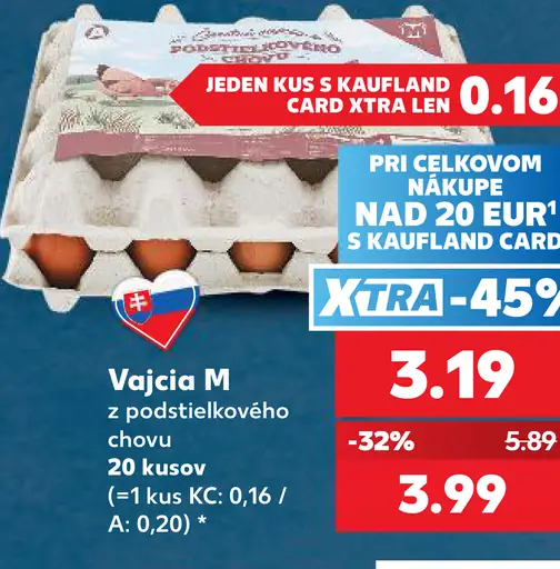 Vajcia M zo podstielkového chovu