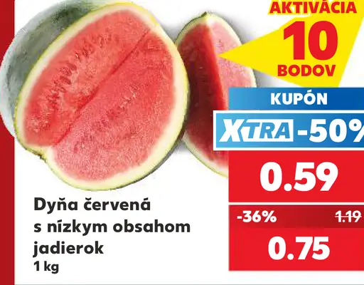 Dyňa červená s nízkym obsahom jadierok