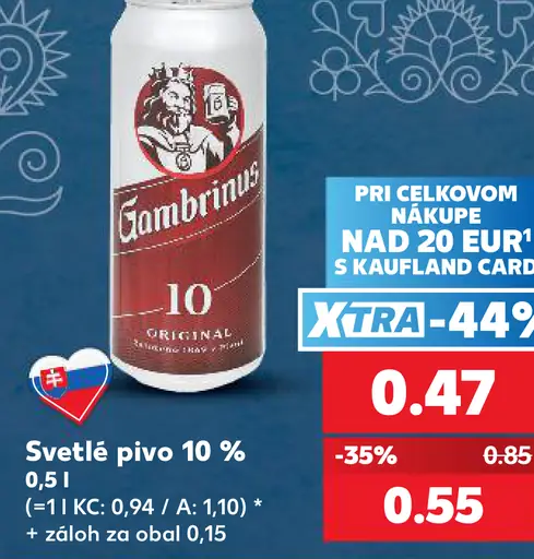 Svetlé pivo 10 %