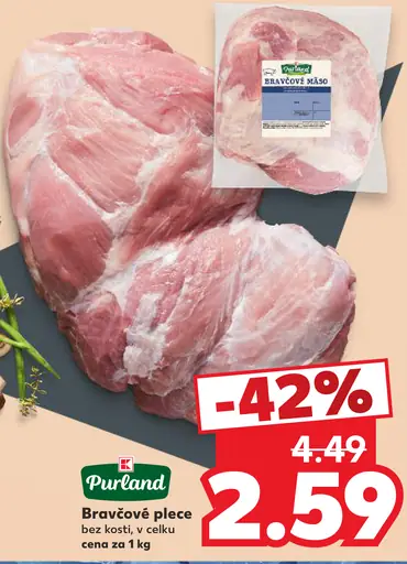 Purland bravčové plece bez kosti vcelku
