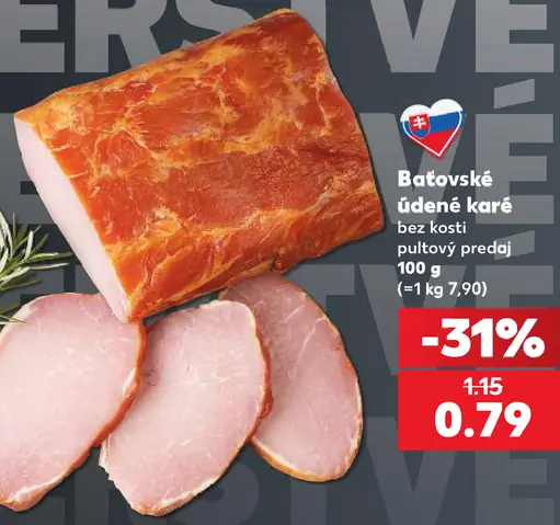 Baťovské údené karé bez kosti