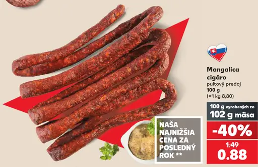 Mangalica cigáro pultový predaj