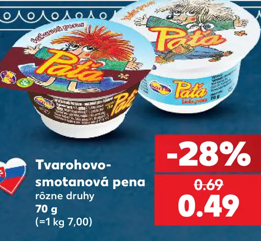 Paula tvarohovo-smotanová pena rôzne druhy
