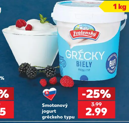 Zvolenský Smotanový jogurt grécky typ biely