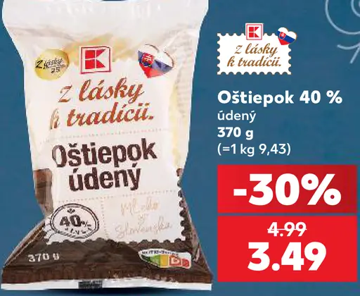 Oštiepok údený 40 %