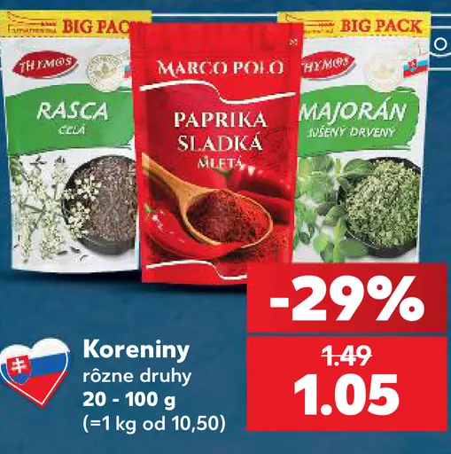 Koreniny rôzne druhy