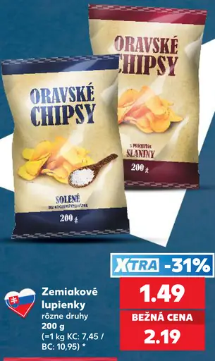 Oravské chipsy solené