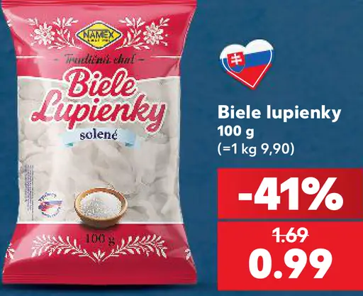 Biele lupienky solené