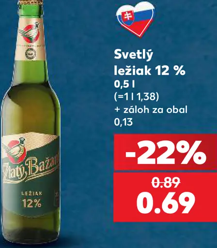 Svetlý ležiak 12 % pivo