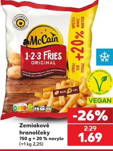 McCain hranolčeky 1-2-3 Fries Original