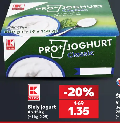 K-Classic Biely jogurt