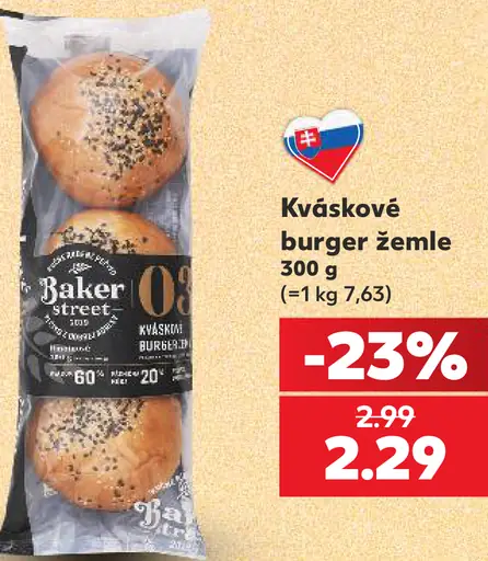 Baker Street kváskové burger žemle
